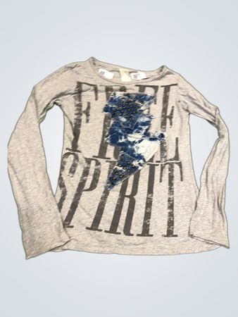 Zara Langarm Grafik T-Shirt