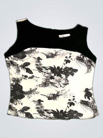Ärmelloses Top mit Blumenmuster