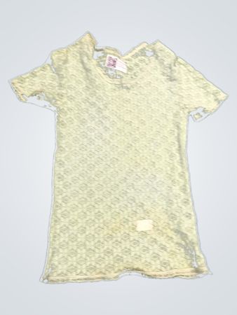 Hellblaues strukturiertes T-Shirt