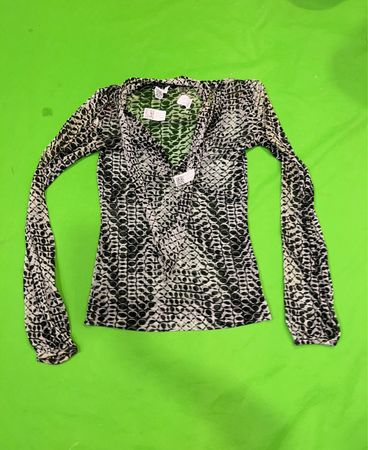 Langärmliges Mesh-Top
