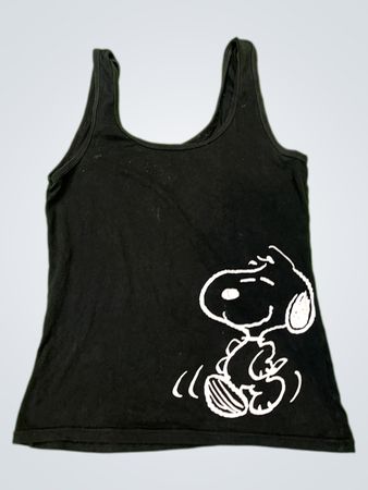 Schwarzes Snoopy Tanktop