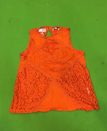 Miss Liberto Orange Spitze Tanktop