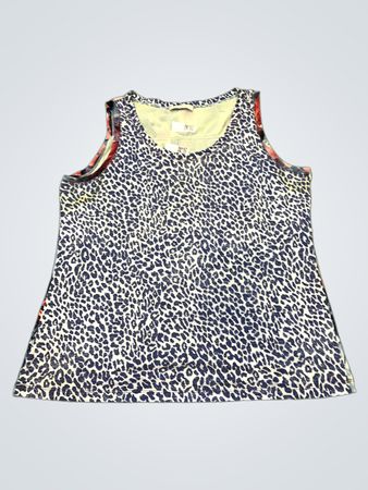 Oui Moments Ärmelloses Top mit Leoparden- und Blumenmuster