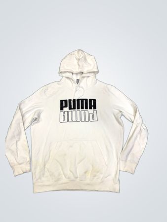 Puma White Graphic Hoodie