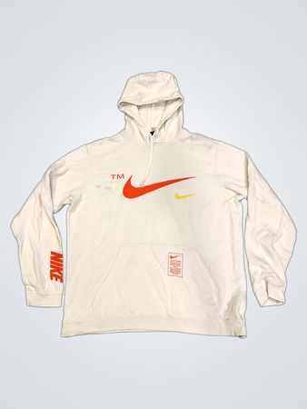 Nike White Graphic Hoodie