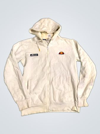 Ellesse Heritage White Zip-Up Hoodie