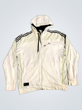 Adidas Weißer Zip-Up Hoodie