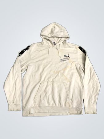 Puma Weißer Hoodie mit Tape-Detail