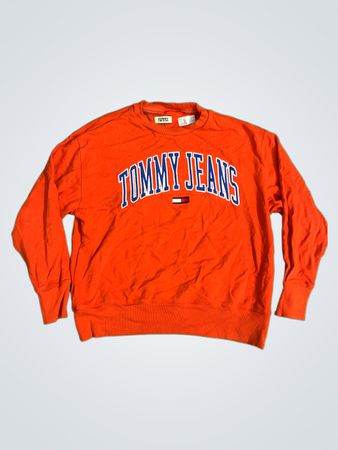 Tommy Jeans Orange Crewneck Sweatshirt