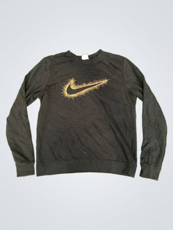 Nike Schwarzes Sweatshirt mit goldener Swoosh-Logo