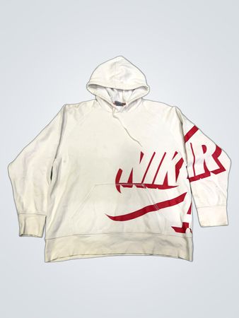 Nike White Graphic Hoodie