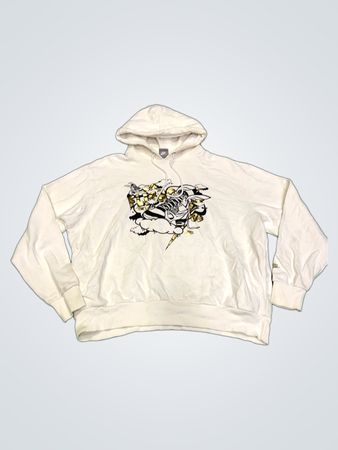 Nike Weißer Hoodie mit Grafikdruck