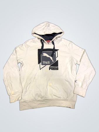 Puma White Graphic Hoodie