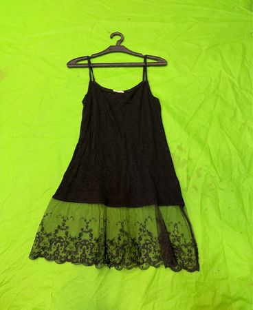 Intimissimi Schwarz Spitzenbesatz Kleid
