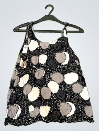Pieces Damen Ärmelloses Tanktop mit abstraktem Punktmuster