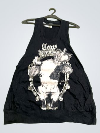 Zara Cow Graphic Tank Top