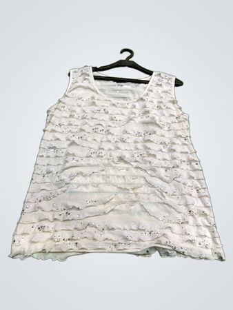 Candy Ärmelloses Rüschenshirt mit Pailletten