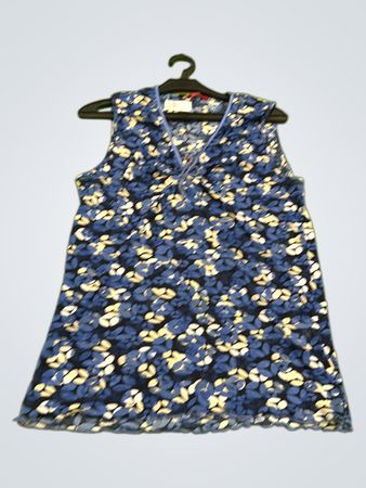 WISSMA Blue Floral Ärmelloses Top
