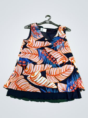 Comma Ärmelloses Tropen-Print-Top