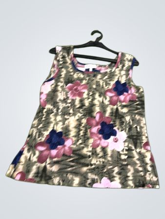 Wissmach Collection ärmelloses Blumenshirt