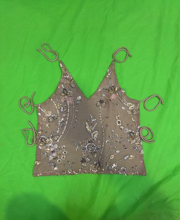 Upcycled verziertes Haltertop