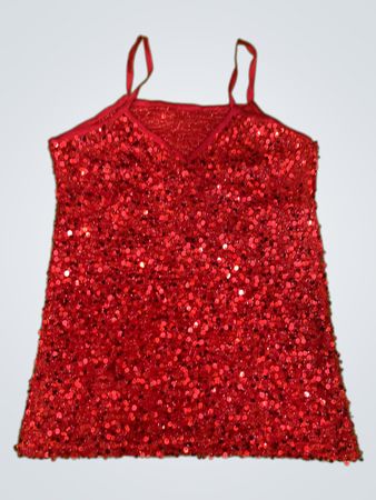 Upcycled Rotes Paillettenkleid