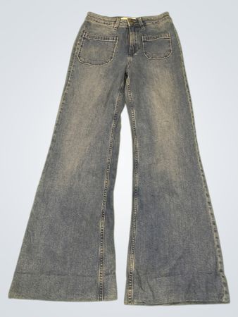 Upcycled DENIM pιmκie Weite Jeans