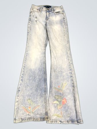 Upcycled Aeropostale Embroidered Flare Jeans