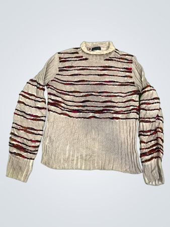DIKTON'S Damen Gestreifter Mock Neck Pullover