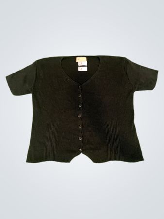 Damen Woodpecker Kollektion Schwarzer Knopf-Cardigan