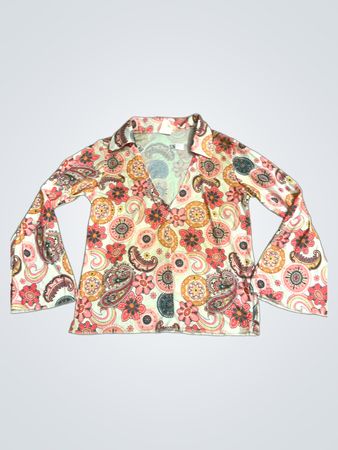 Bluse mit Paisley-Druck und Glockenärmeln