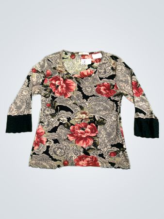 Jacqueline Riu Floral Print Top