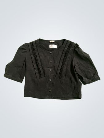Pimkie Schwarze Puffärmel Bluse