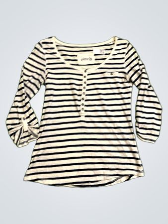 Pimkie Basic Gestreiftes Langarm-Henley-Top