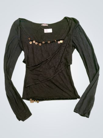 Cerise Paris Black Long Sleeve Top