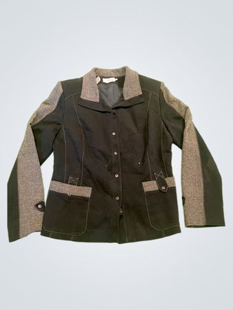 Scottage schwarze und graue Jacke Größe 40