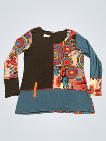 Ihre Mode. Patchwork Langarmoberteil