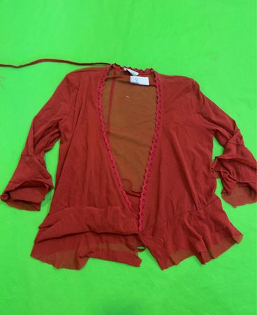 Motivi Rote Durchsichtige Strickjacke