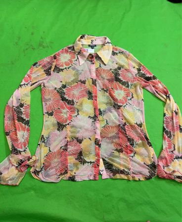 MEXX Floral Print Sheer Long-Sleeve Shirt