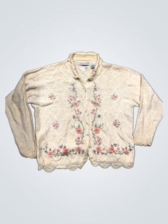 CAROLYN TAYLOR FÜR BY DESIGN Bestickter Blumen-Cardigan