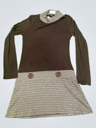 Xanaka Langarmkleid mit geometrischem Muster
