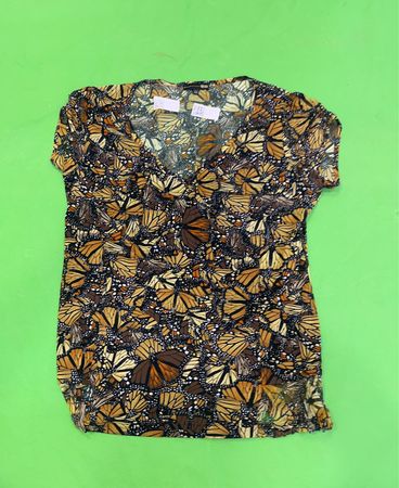 Evakavan Schmetterlings-Print-Top