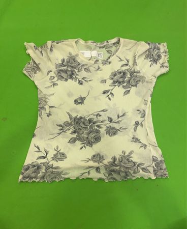 Schulterfreies Oberteil mit Blumenmuster