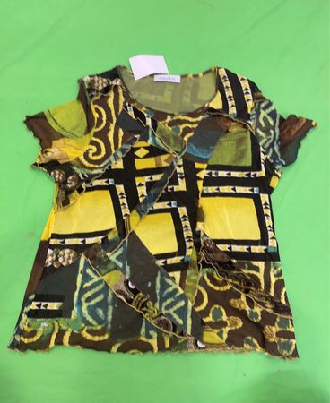Christine Laure Abstract Print Top