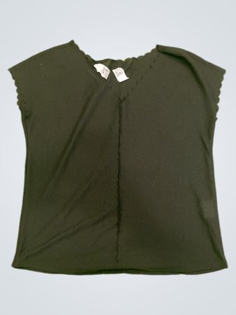 Promod schwarzes Top mit Cap-Ärmeln
