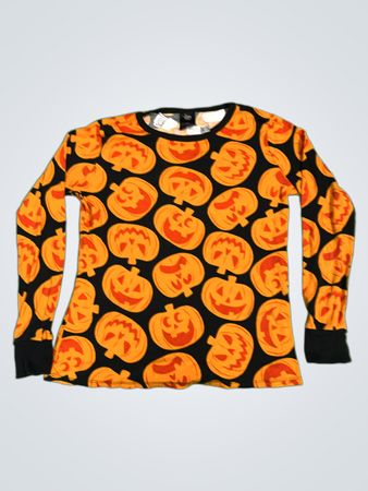 Damen-Langarmshirt mit Kürbis-Print