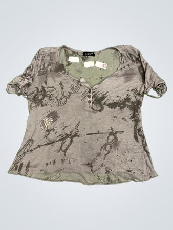 L33 Grey Grafikdruck-T-Shirt