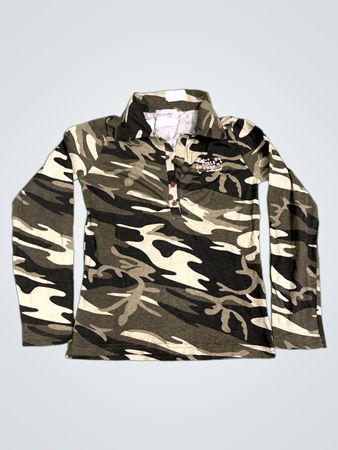 Aim Camouflage Langarm-Poloshirt