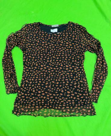 FREE/QUENT Leopardenprint-Netzoberteil