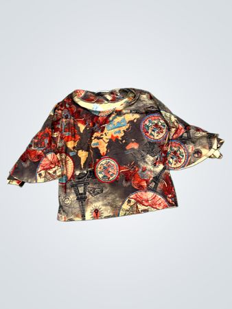 Watta Baba Weltkarten-Print-Top
